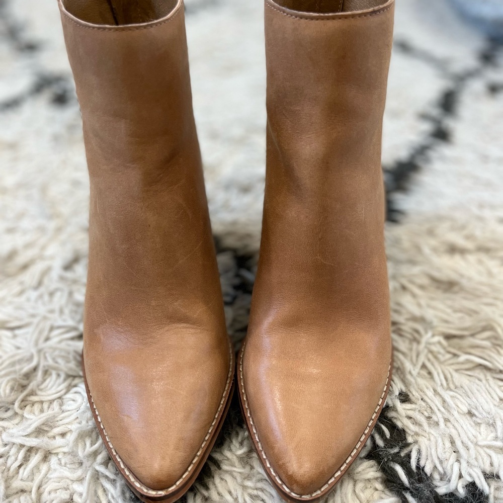 Brand size 7 tan booties